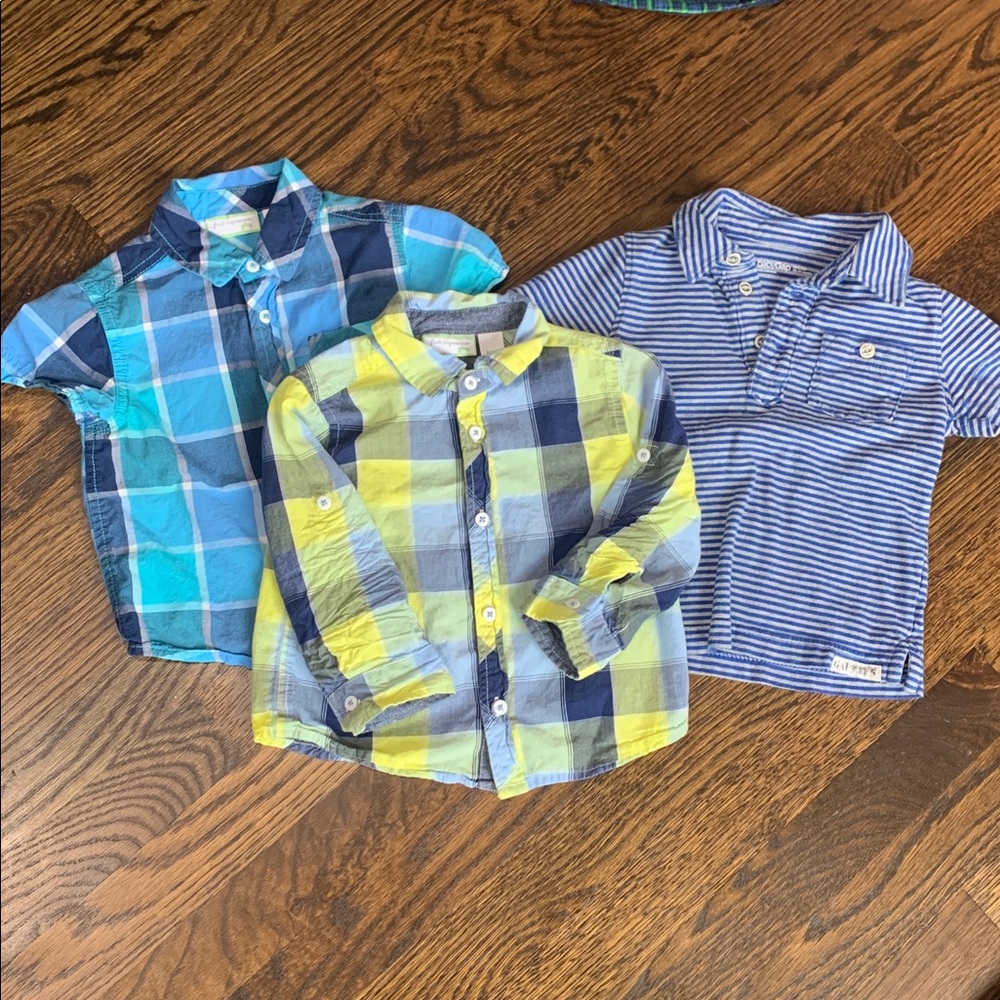 Boys Toddler Button Up and Polo Shirt Set - 18-24mo